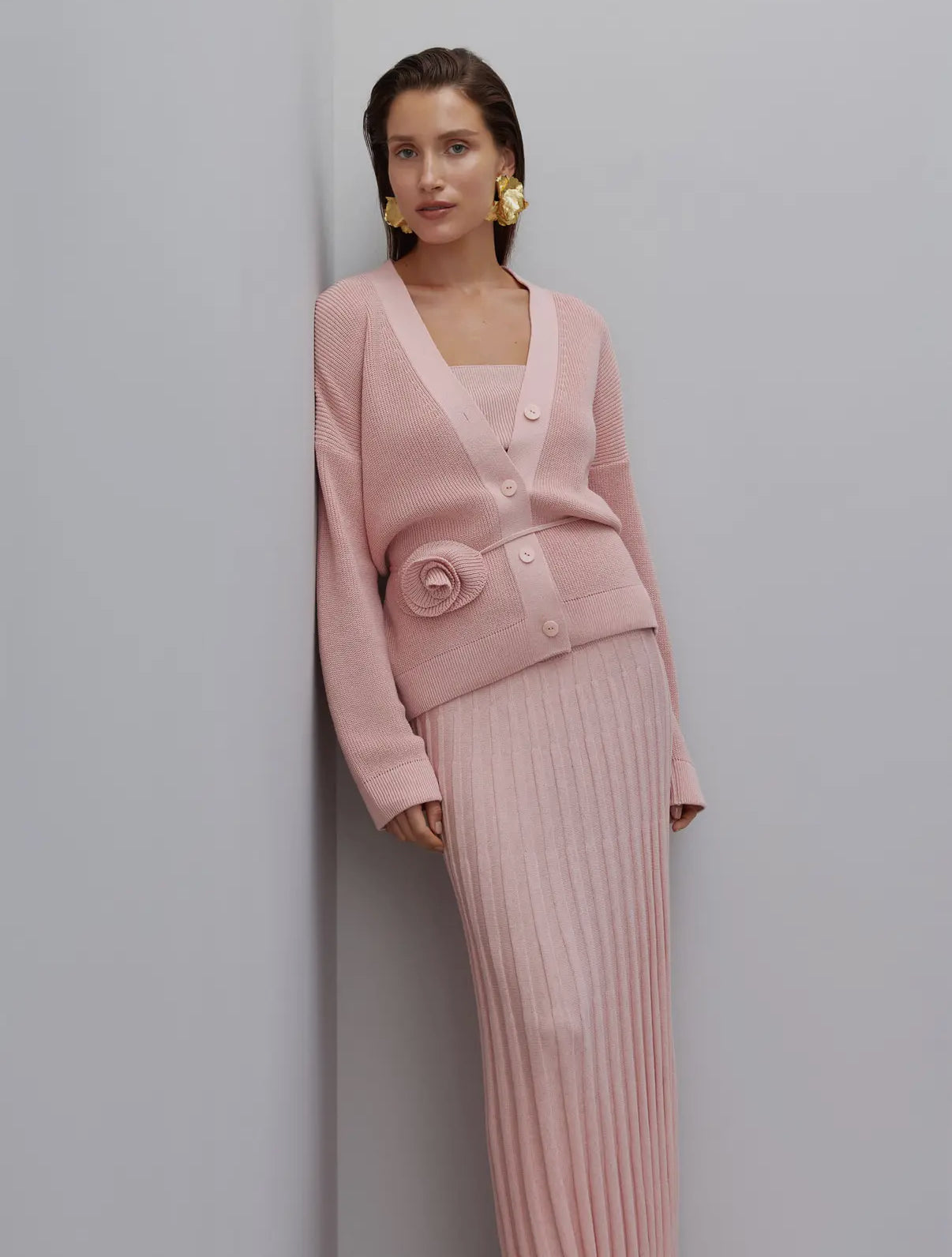 Cable Rib Knitted Cardigan