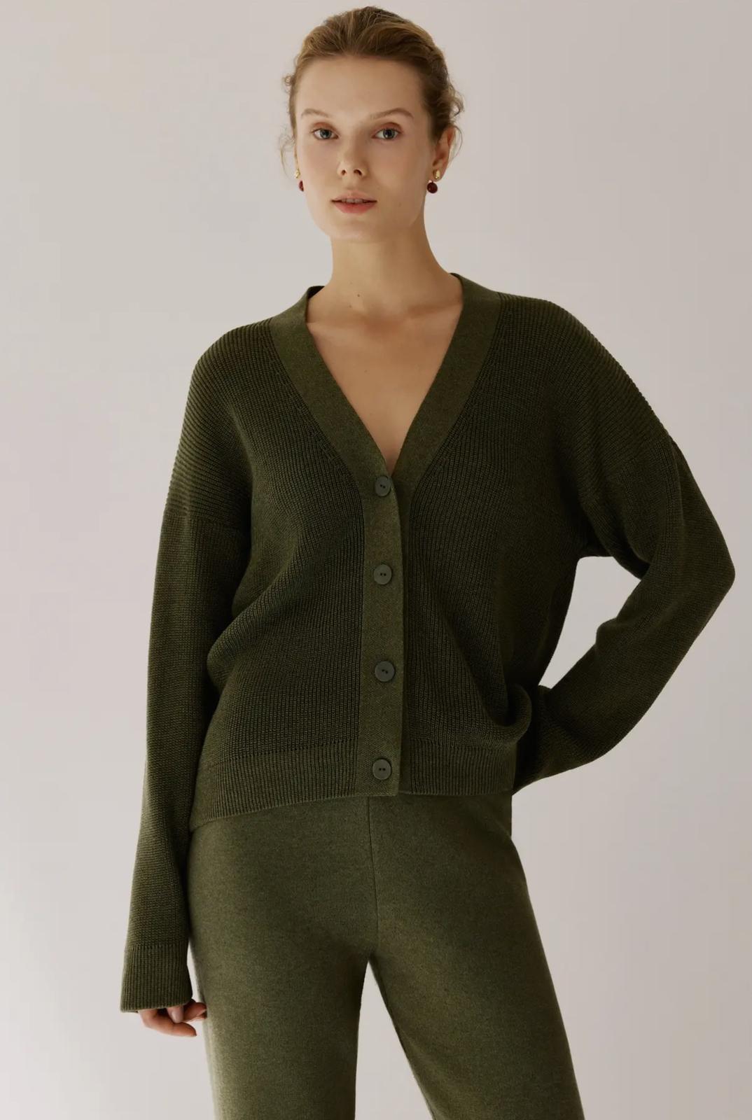 Cable Rib Knitted Cardigan
