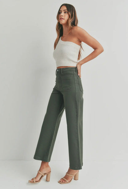 Patch Pocket Wide Leg