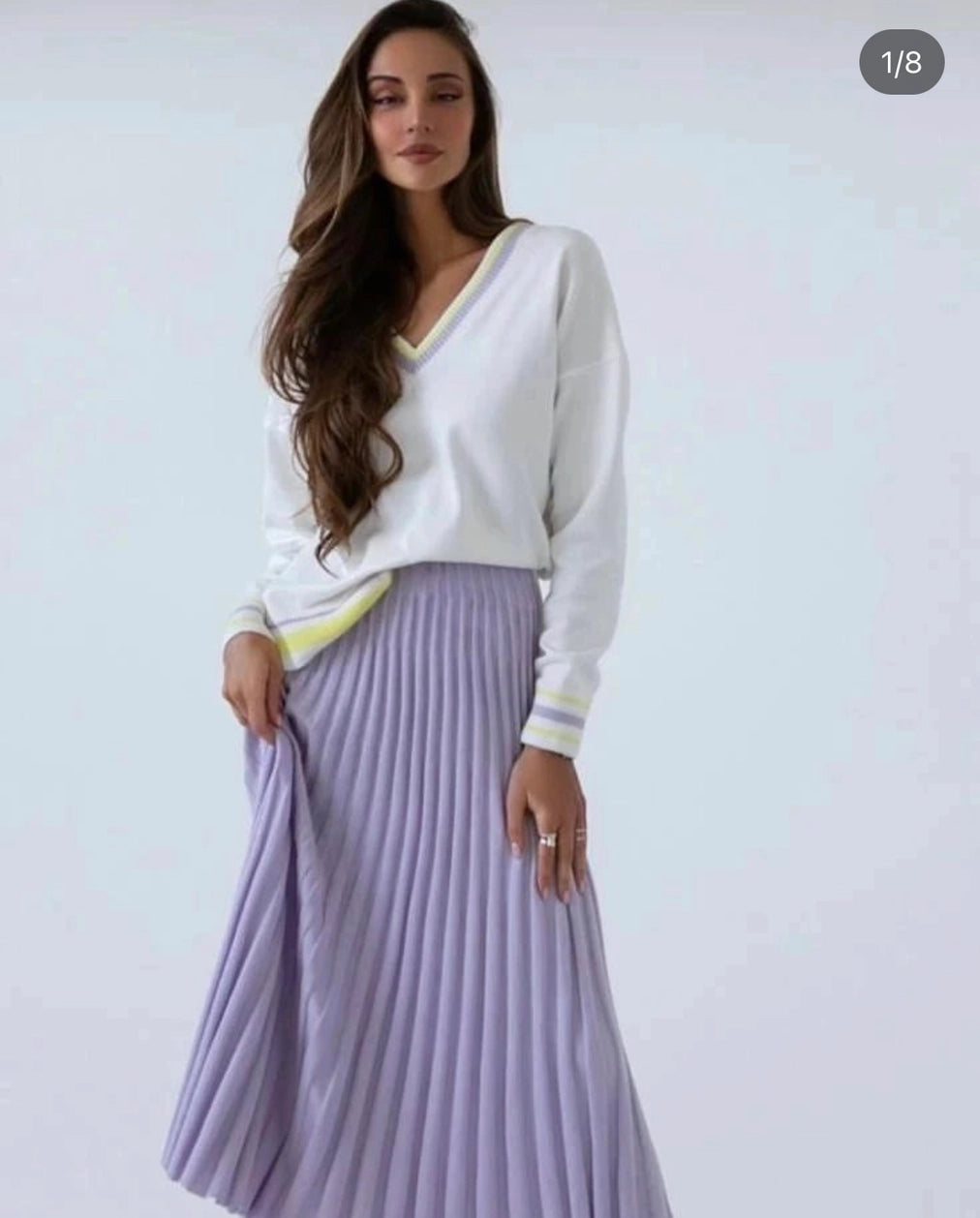 Pleated Midi Skirt